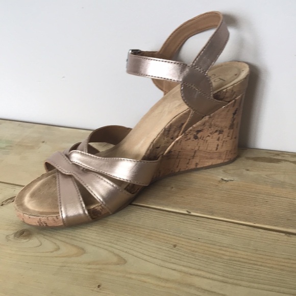 B.O.C APPLE WEDGE SANDAL wedge rose gold size 10 - Picture 6 of 11